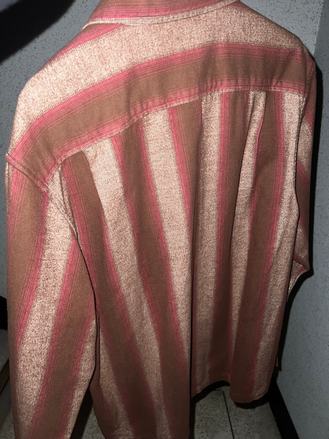 슈프림 23fw 스트라이프 플란넬 집업 셔츠 브라운  상품이미지2