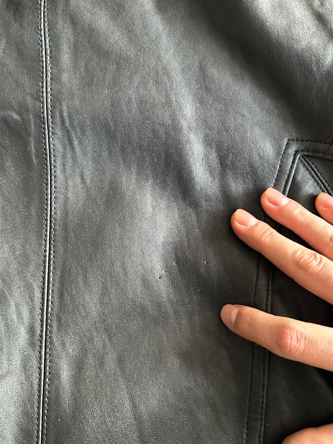 90s 클래식 아웃도어 레더 자켓 상품이미지7