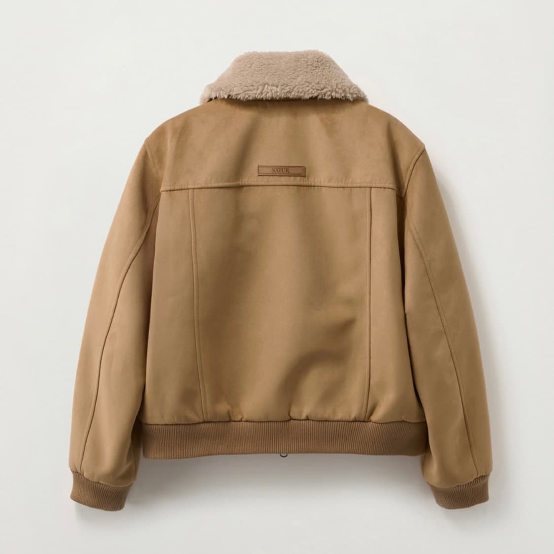 세터 신세틱 스웨이드 블루종 점퍼 카멜 상품이미지2