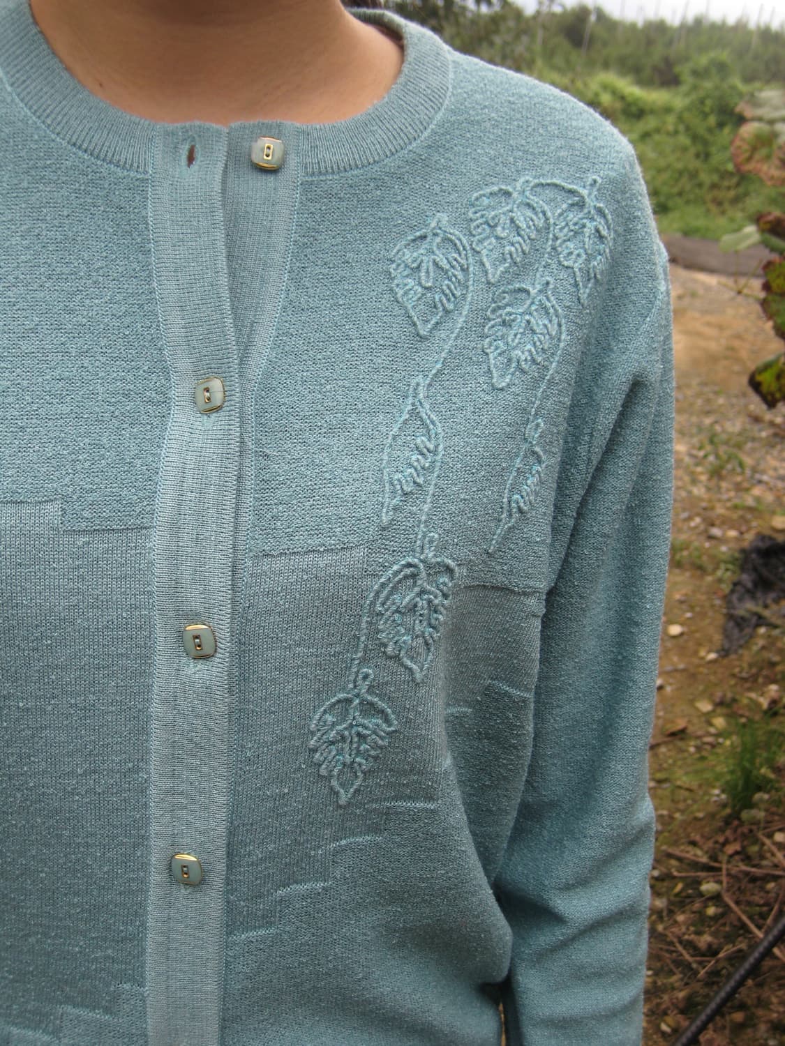 Vintage blue knit cardigan 상품이미지1