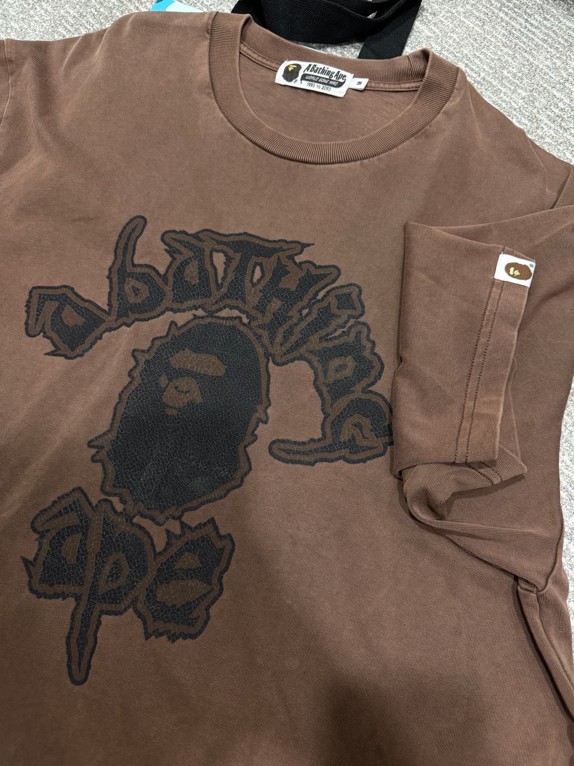 베이프 Bape 정품 브라운 반팔티 상품이미지4