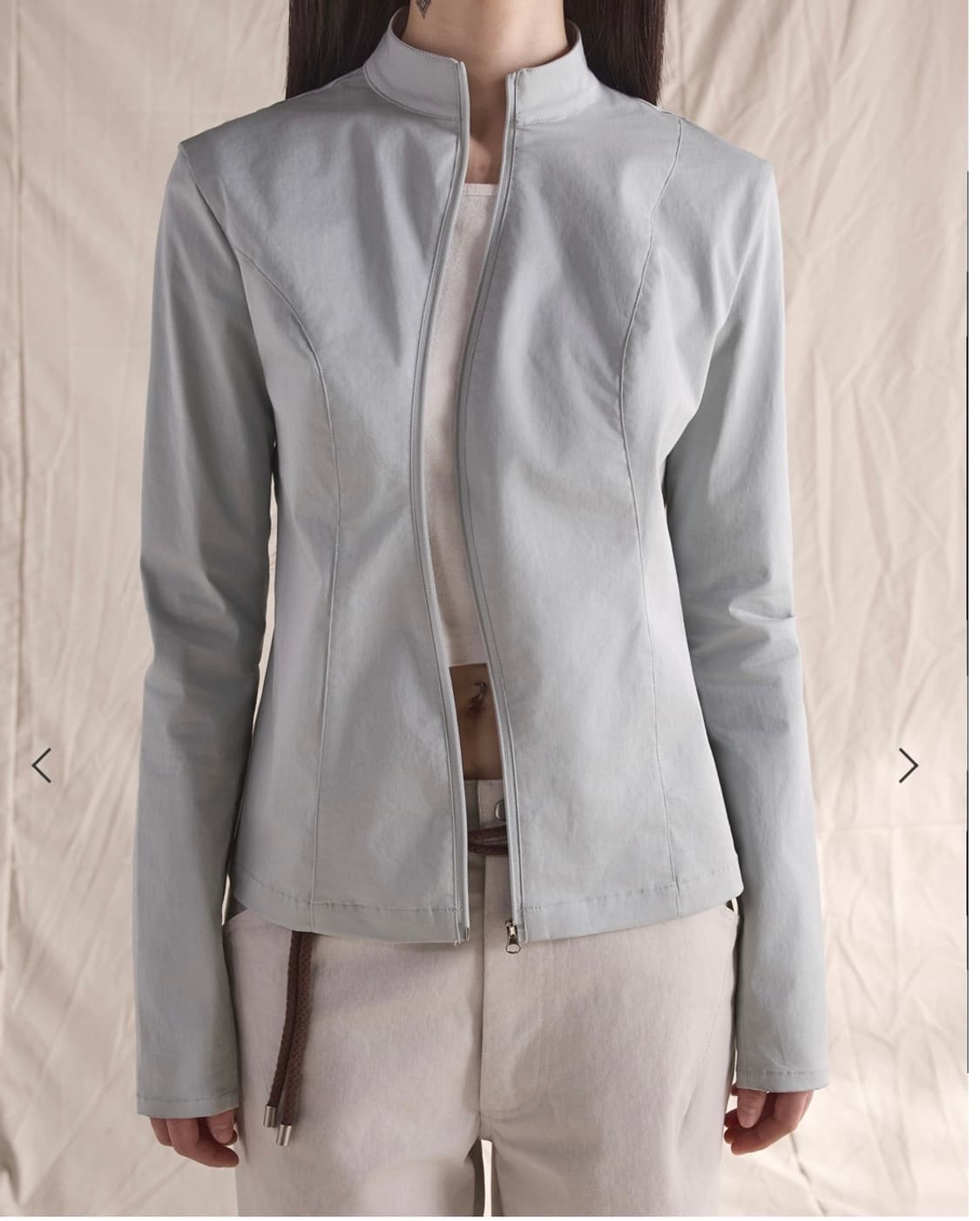 온타스 ontas WOMENS Wave Zip Shirt Ash Blue 상품이미지3