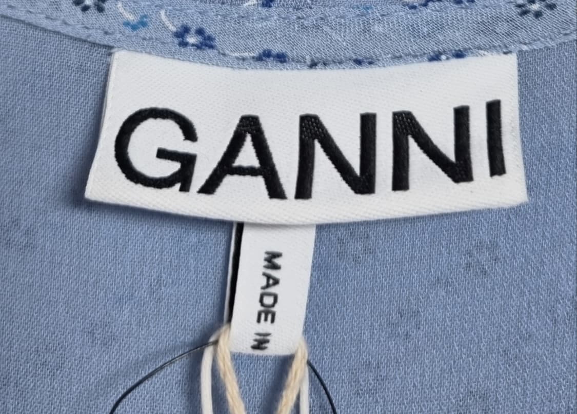 새상품) S ) GANNI 가니 하늘색 잔꽃패턴 랩 원피스 상품이미지5