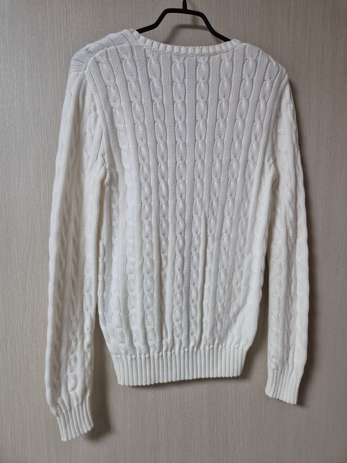 폴로 랄프로렌 케이블니트 브이넥 꽈배기 니트 m (미사용) 상품이미지2