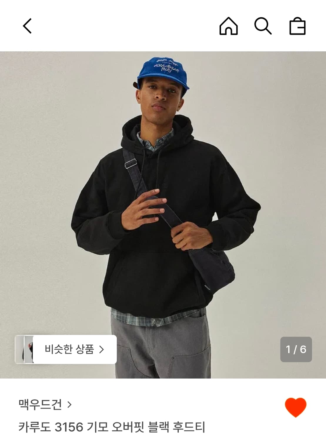 맥우드건 카루도 3156 기모 후드티 M 상품이미지1