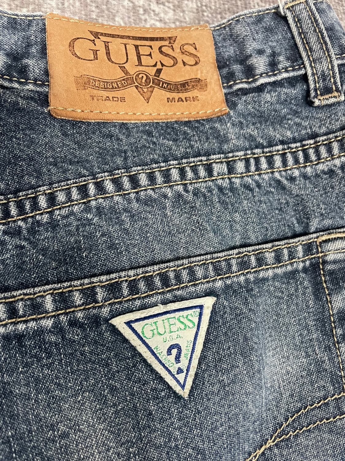 90‘s vintage GUESS 데님숏츠 상품이미지6