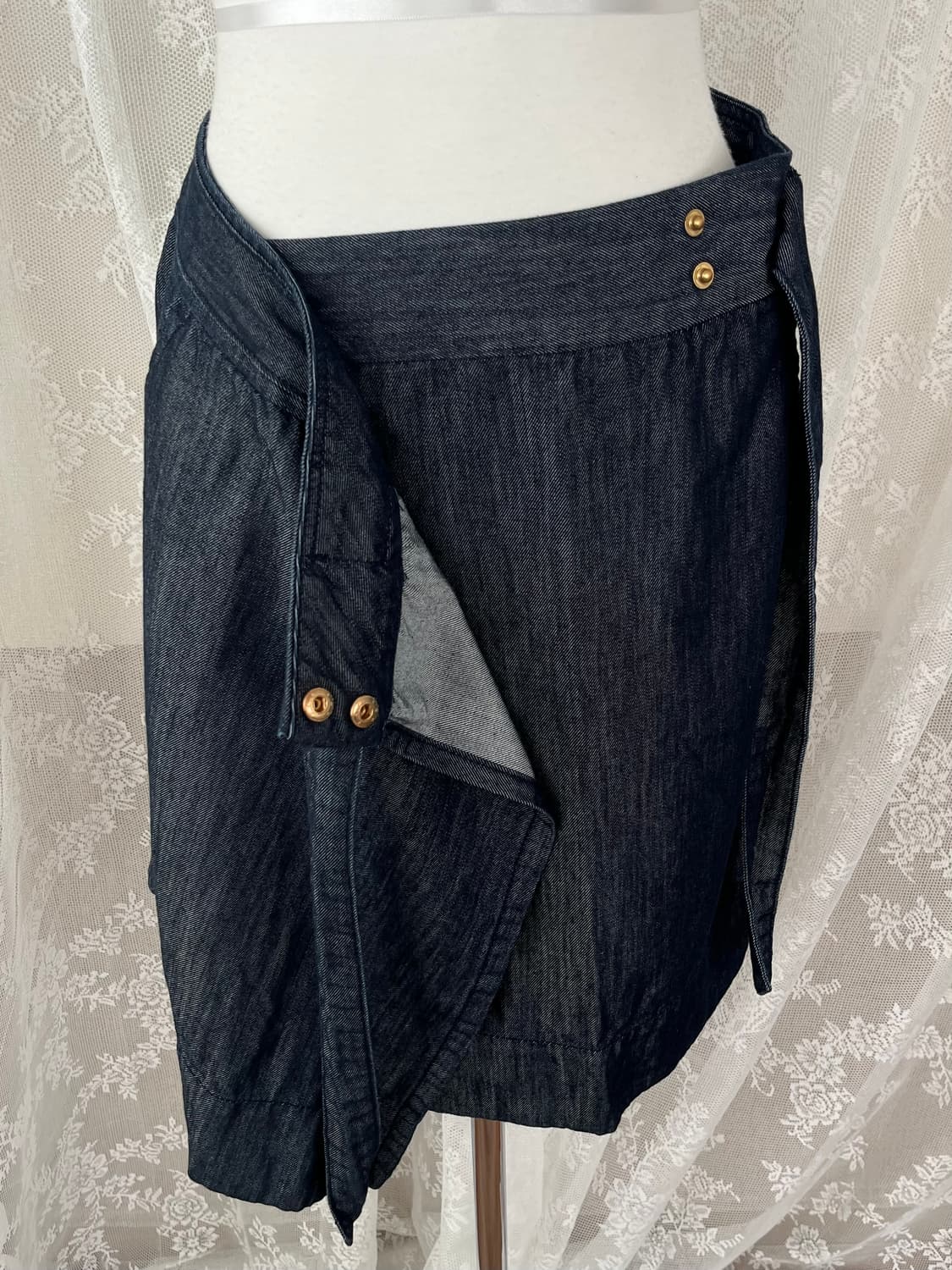 XS) 타미힐피거 데님 랩스커트 상품이미지3