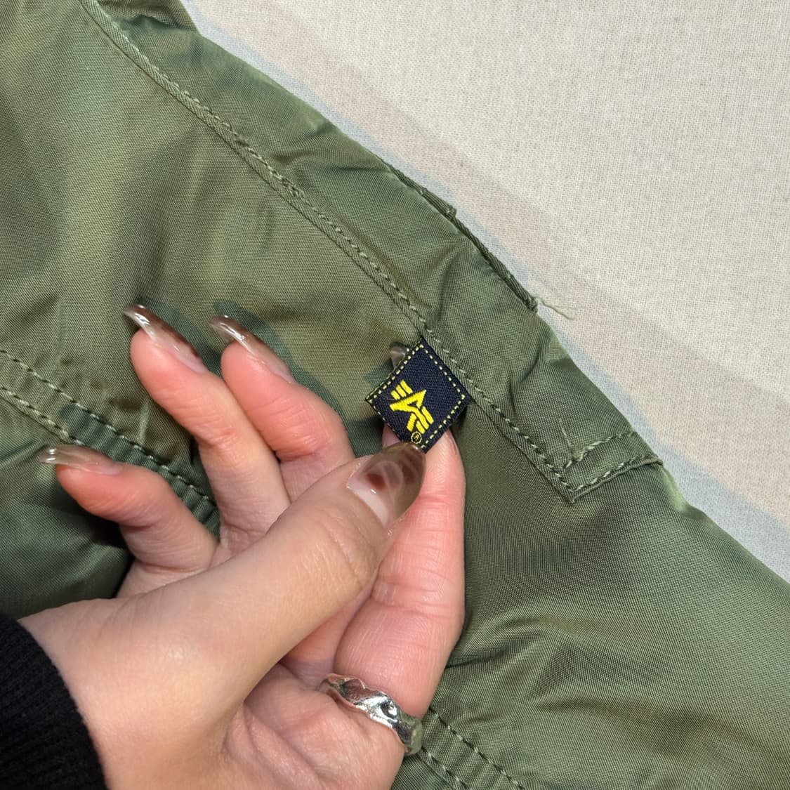 M) 알파인더스트리 MA-1 마원 항공점퍼 올리브 그린 상품이미지7