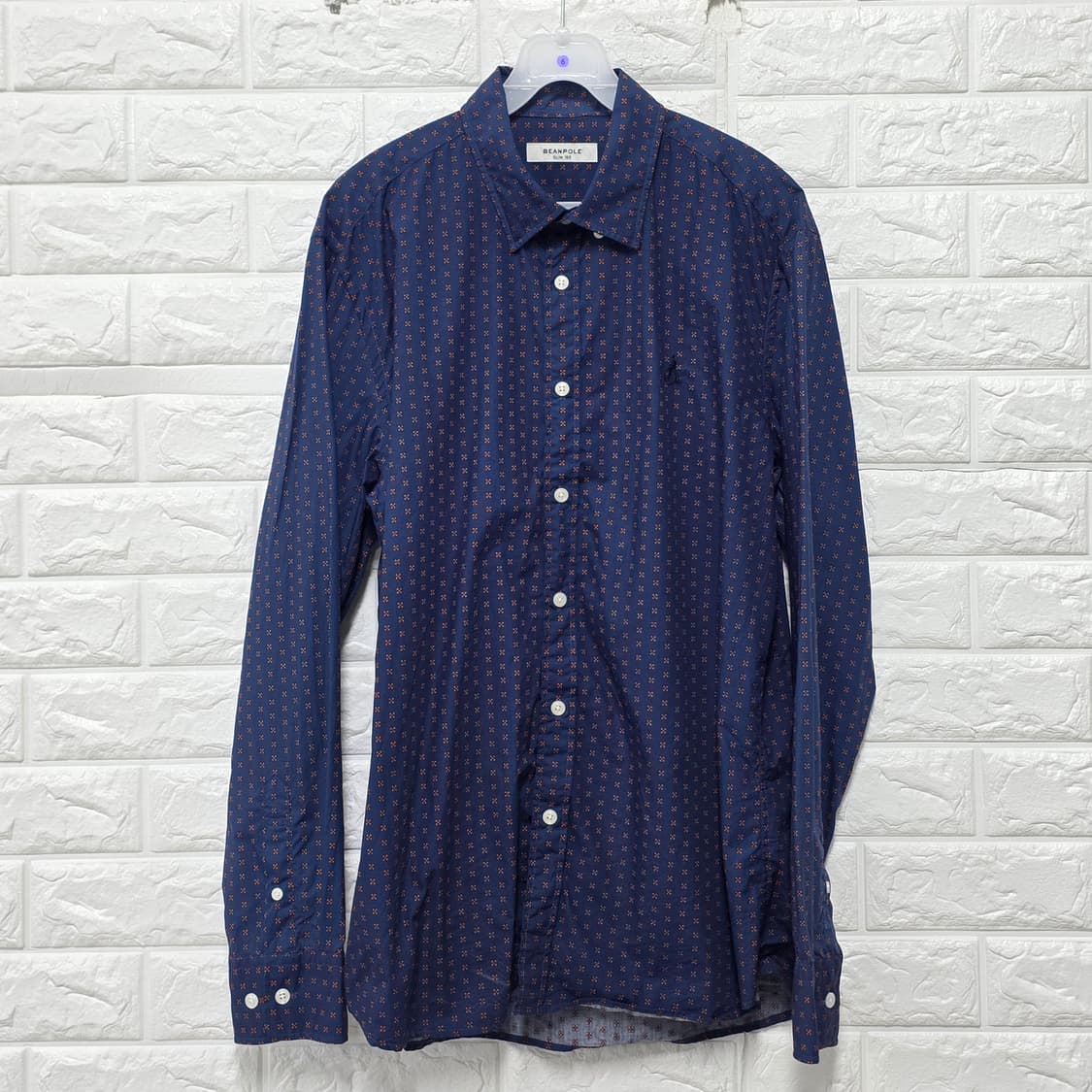 빈폴 슬림핏 남방 셔츠 105 네이비  상품이미지1