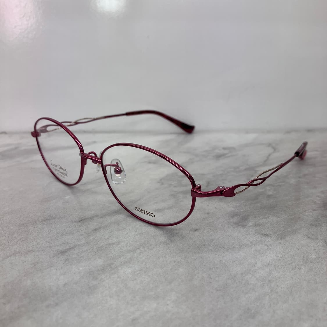 C82 세이코 SEIKO 빈티지 와인 오벌 B-Titan 메탈테 안경53 상품이미지7