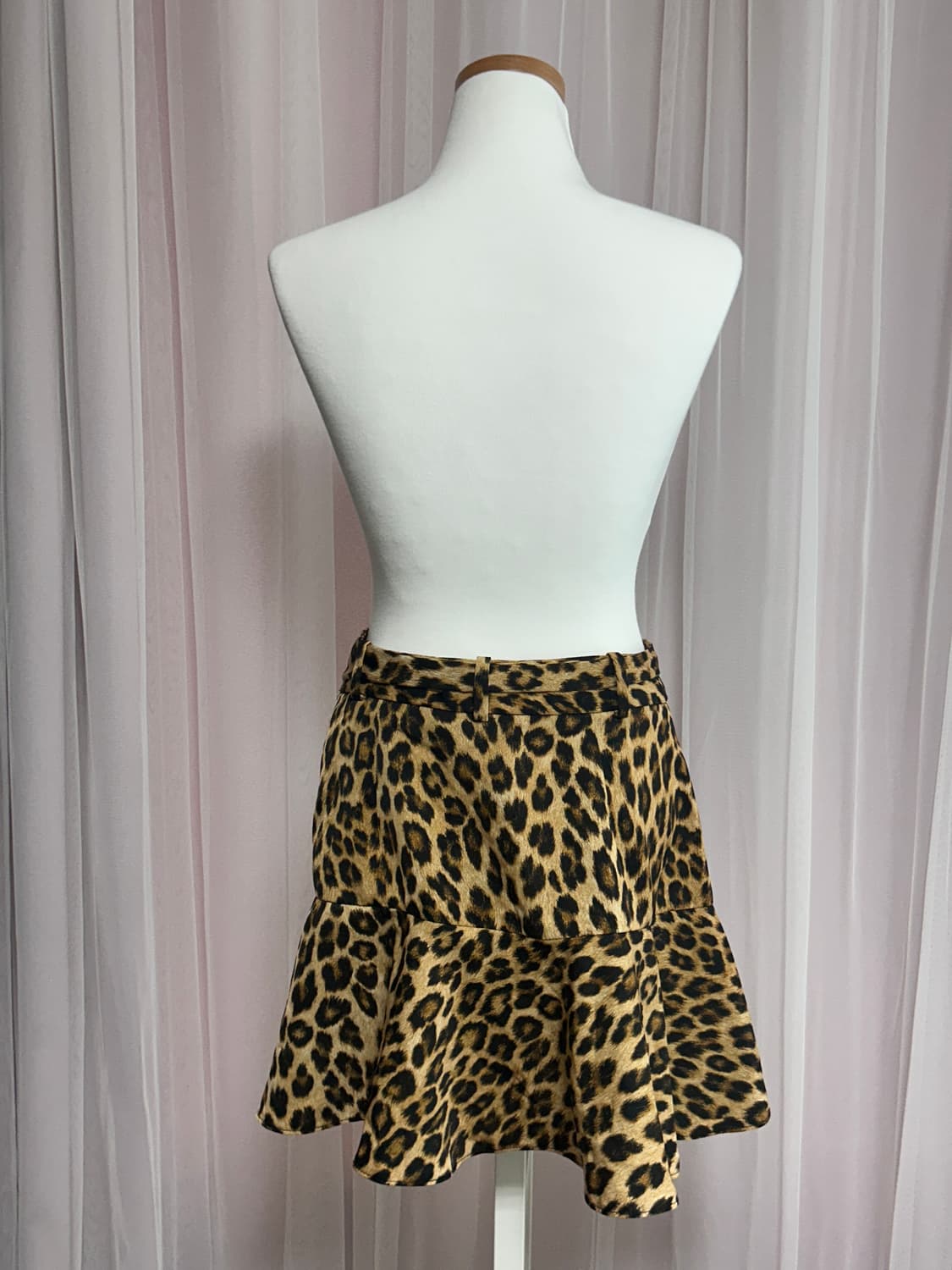 Zara 호피 프린팅 Skort 미니 머메이드 핏 치마바지  상품이미지2