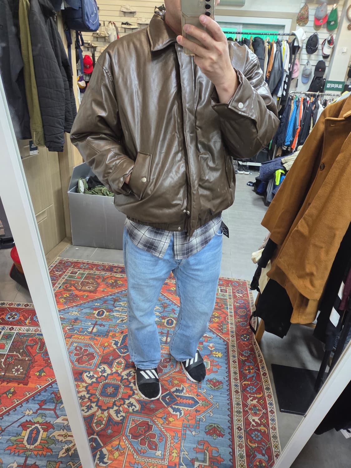 클러치 서울 레더 패딩 L 상품이미지6