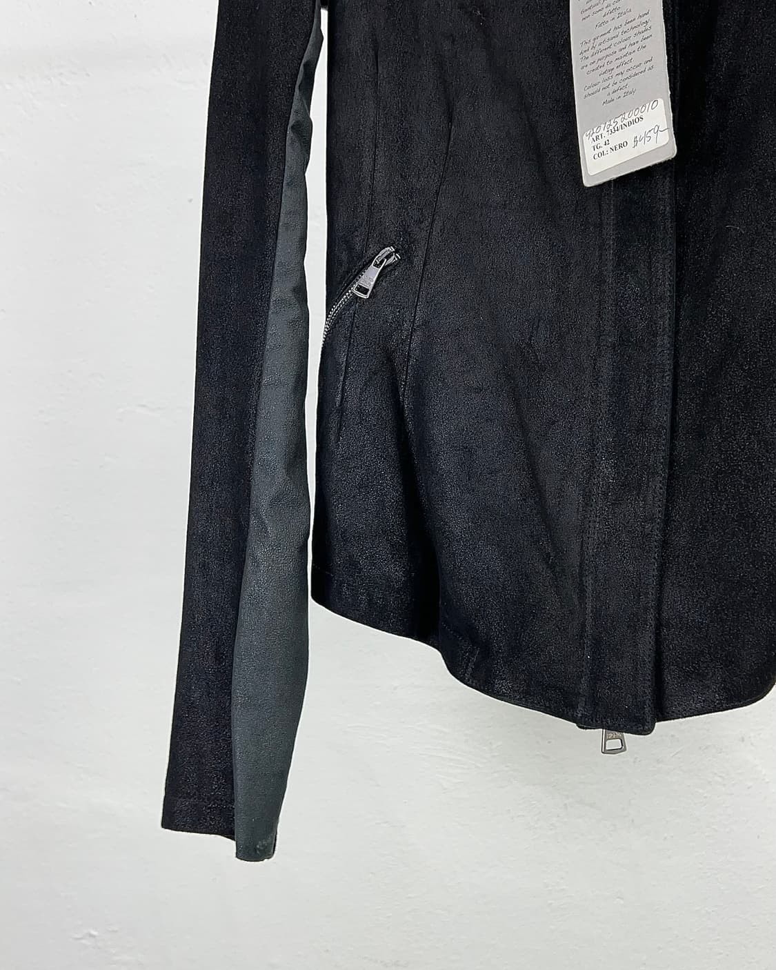 조르지오 브라토 하이넥 헴 스웨이드 램 레더 자켓 상품이미지4