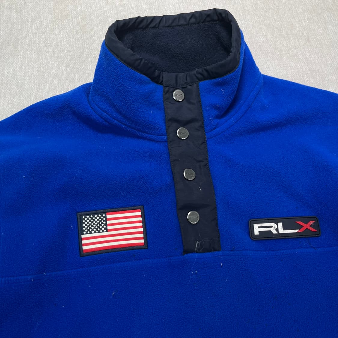 100 폴로 랄프로렌 RLX 성조기 반집업 후리스 상품이미지3