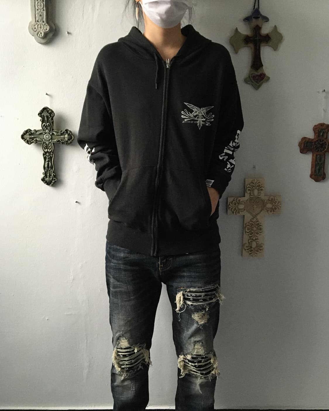 Printing point hood zip up 상품이미지6