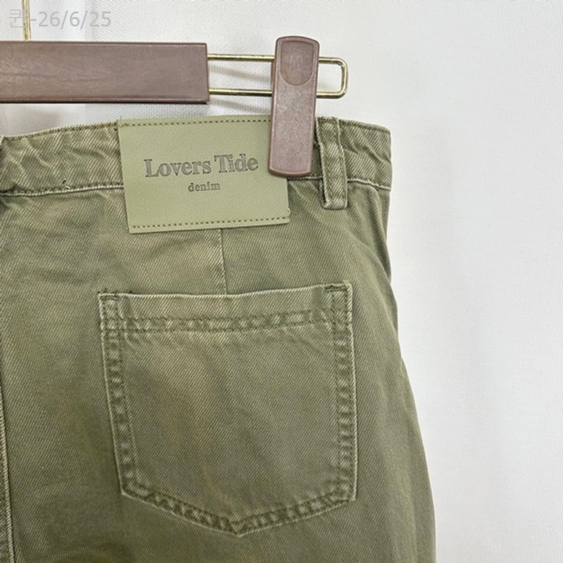 LOVERSTIDE 여자 카키 주머니 카고 바지 M 상품이미지7