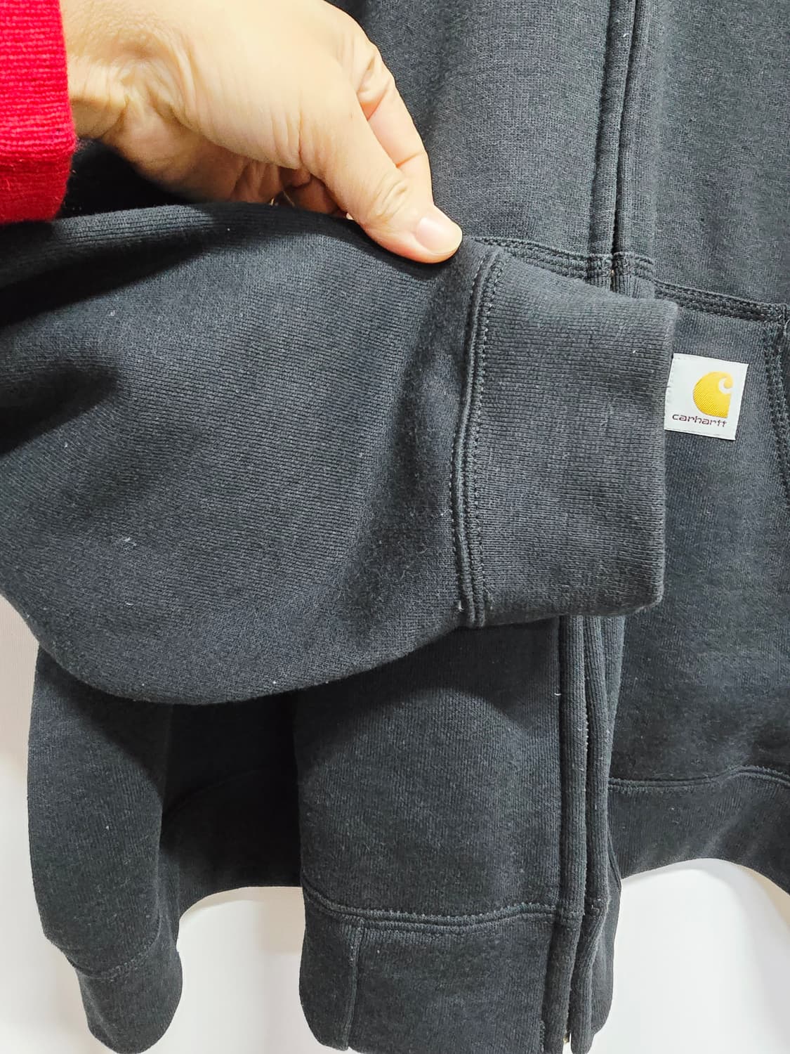 칼하트 블랙 후드집업 루즈핏 상품이미지4