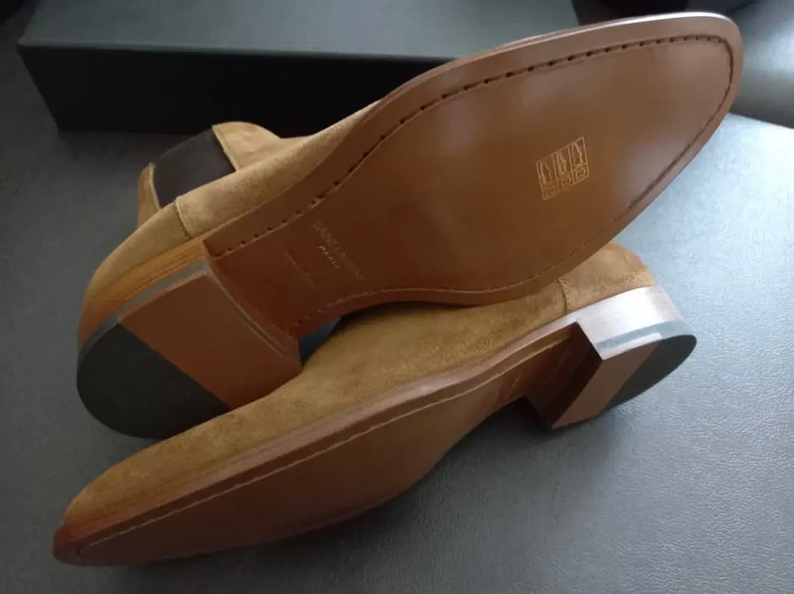 생로랑 에디30 카멜 스웨이드 첼시부츠 상품이미지5