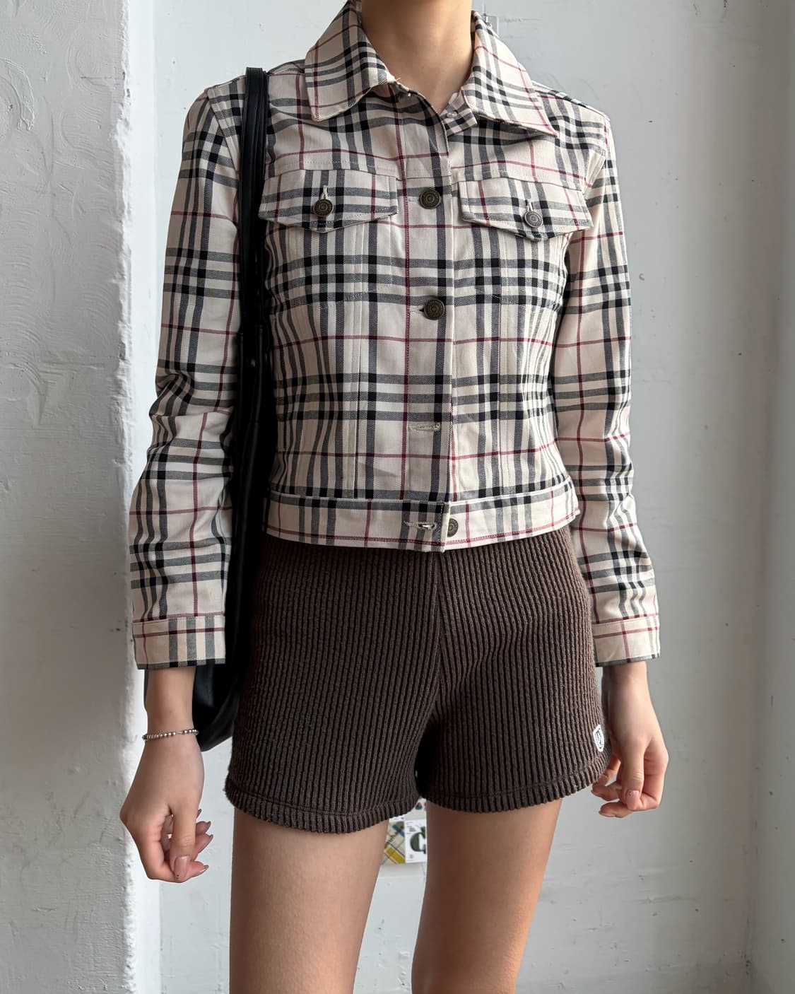 버버리 체크 숏 자켓 상품이미지4