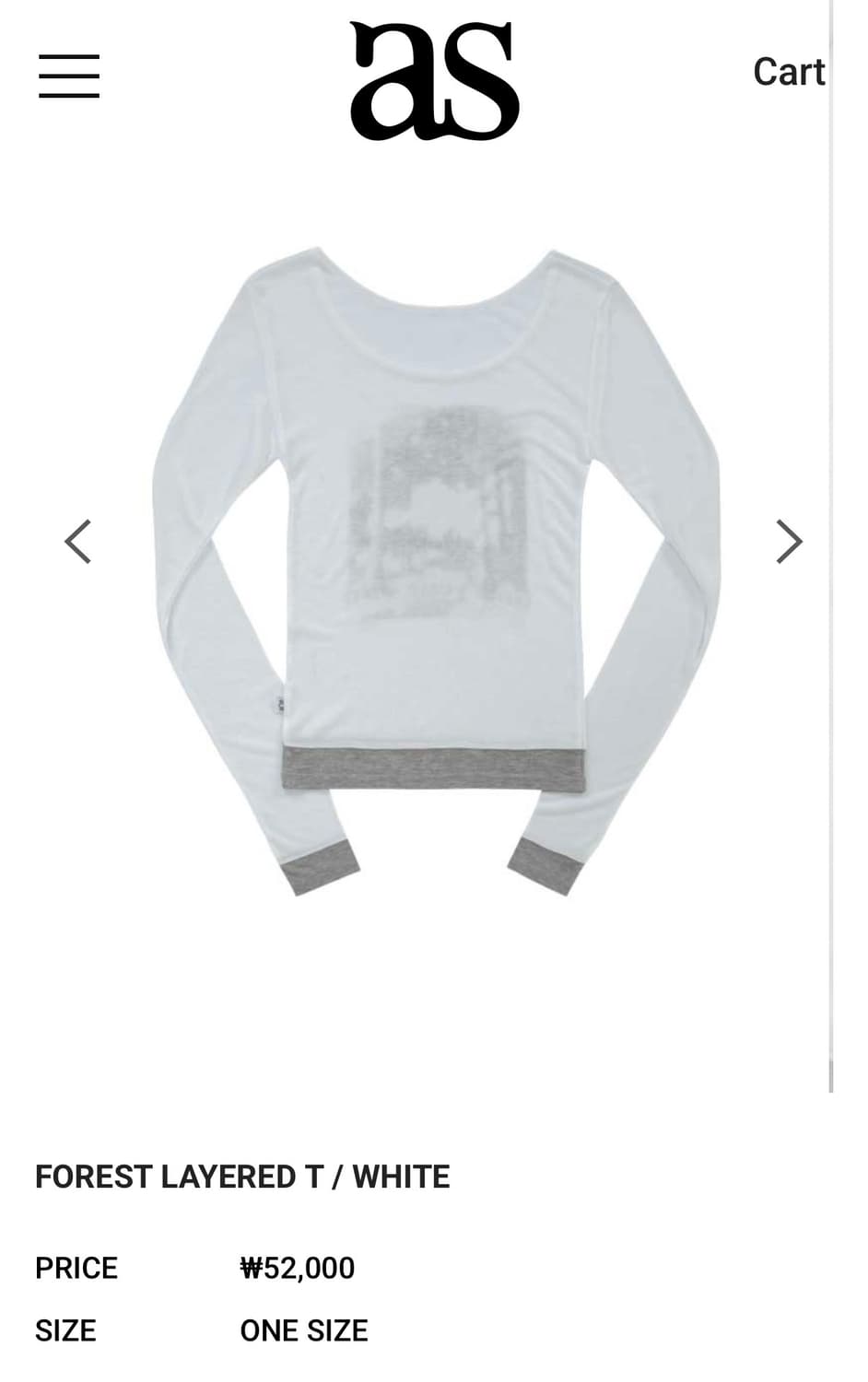 애즈온 포레스트 레이어드 티 새상품 상품이미지2