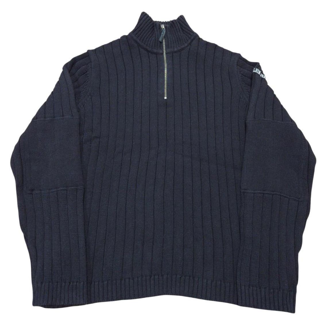 CK 캘빈클라인 코튼 반집업 니트 상품이미지1