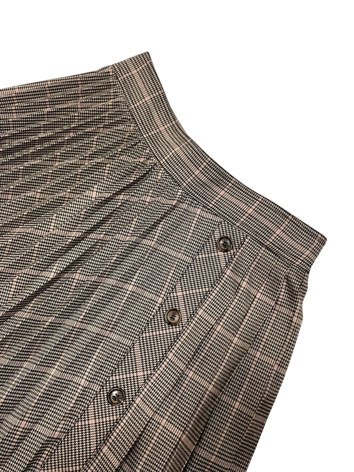 질스튜어트 체크 플리츠 버튼 포인트 롱스커트 66-77 상품이미지2