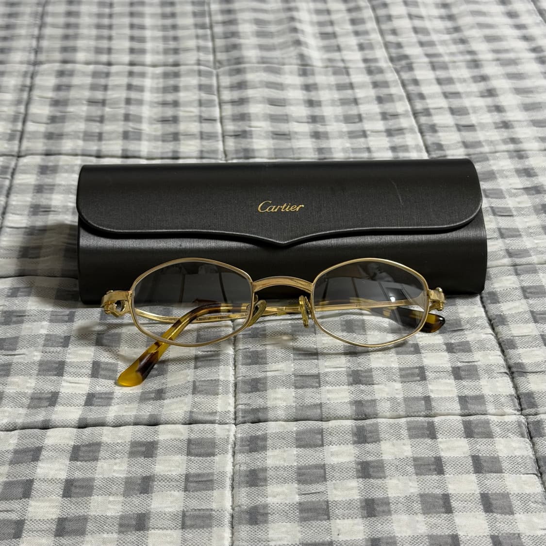 (OS) Cartier 까르띠에 팔각형 말발굽 안경 금장  상품이미지2