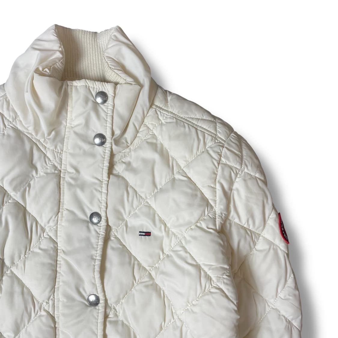 타미힐피거 미니로고 화이트 누빔 경량 패딩 XS 상품이미지3