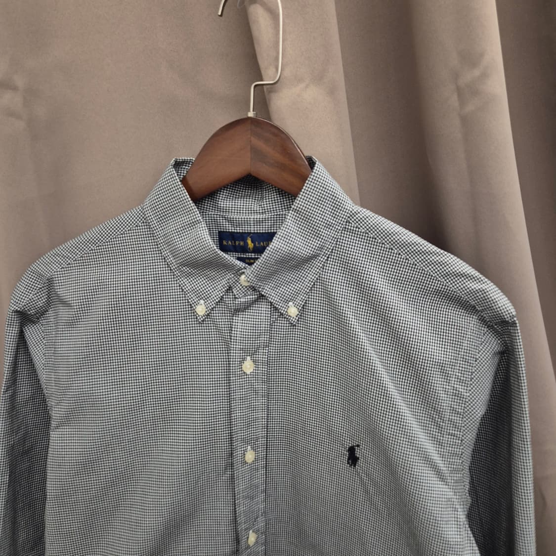 폴로 랄프로렌 깅엄 체크 슬림핏 셔츠 M 상품이미지2