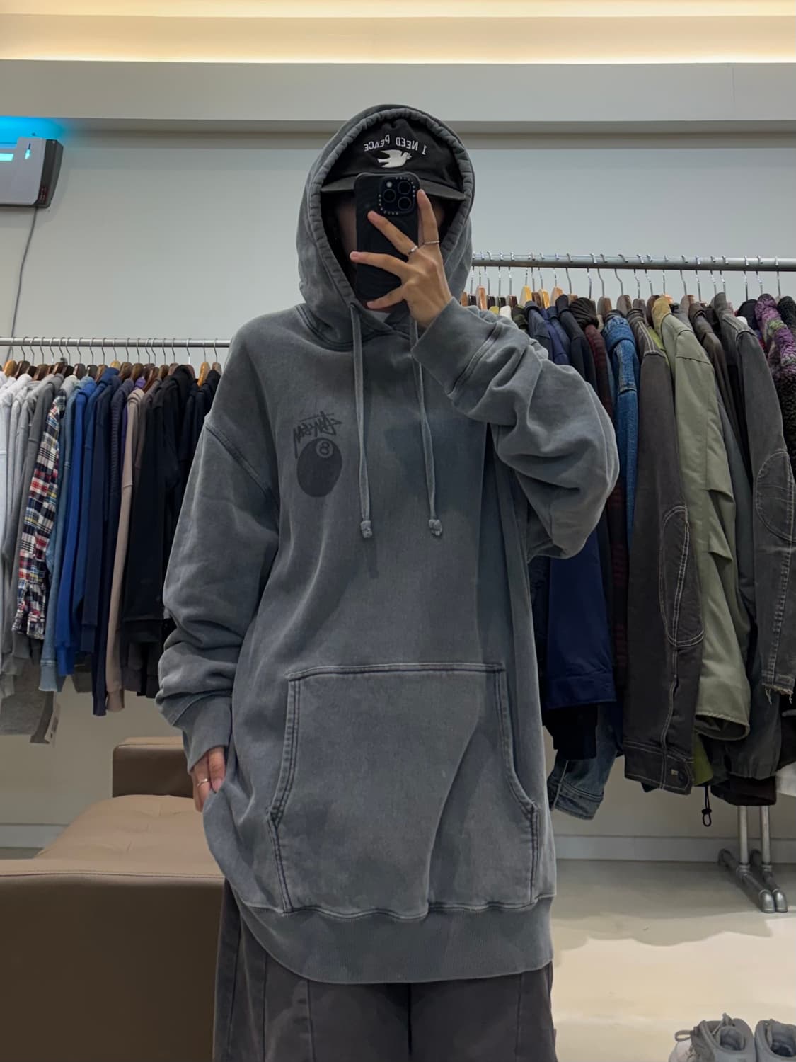 스투시 에잇볼 피그먼트 후드 상품이미지5