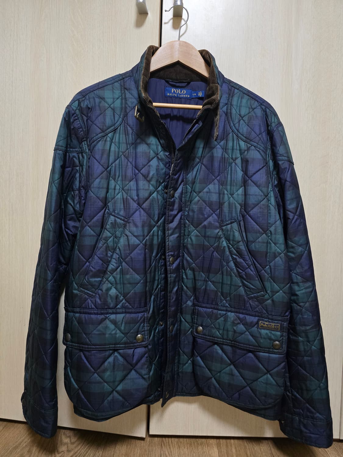 폴로 랄프로렌 바이커 퀼팅 자켓 L 블랙워치 (블랙와치) 상품이미지2