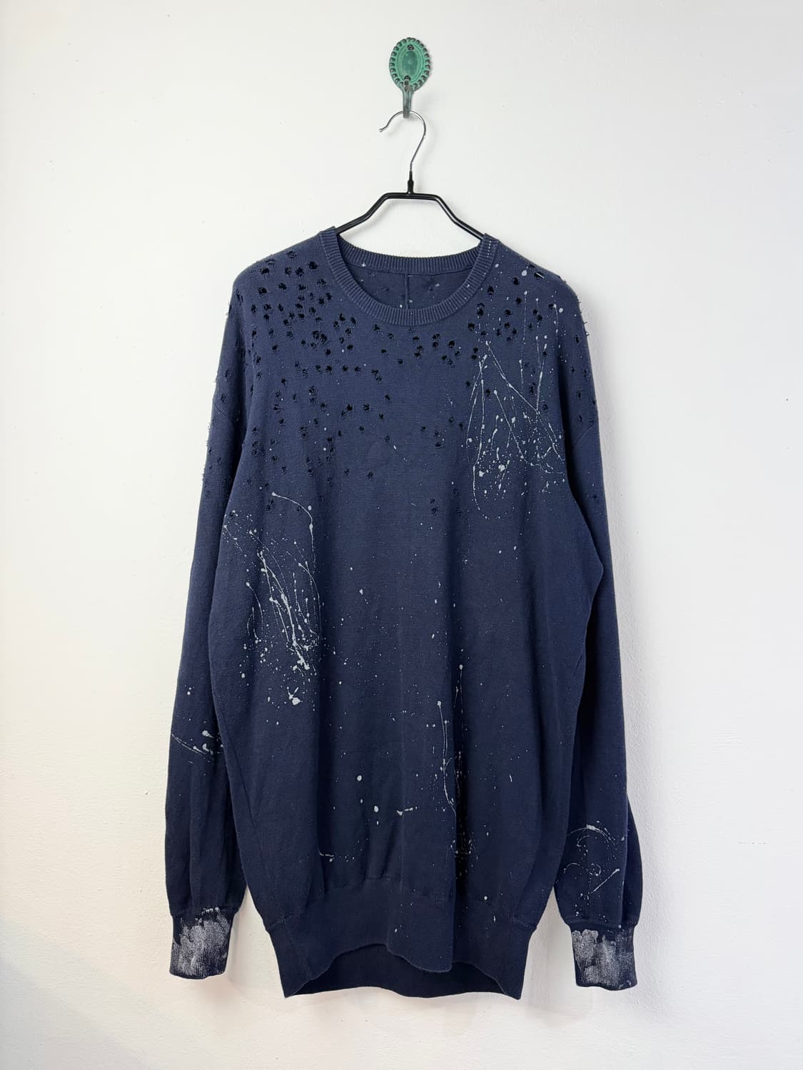 빈티지 페인티드&디스트레스드 코튼 니트 상품이미지1