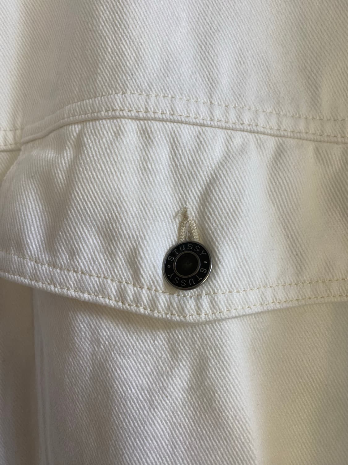 스투시 화이트 트러커 자켓 L 상품이미지3