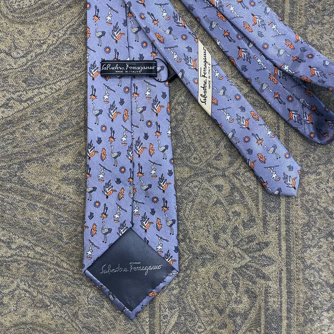 FERRAGAMO 페라가모 실크 패턴 넥타이 하이엔드 명품 타이 상품이미지2