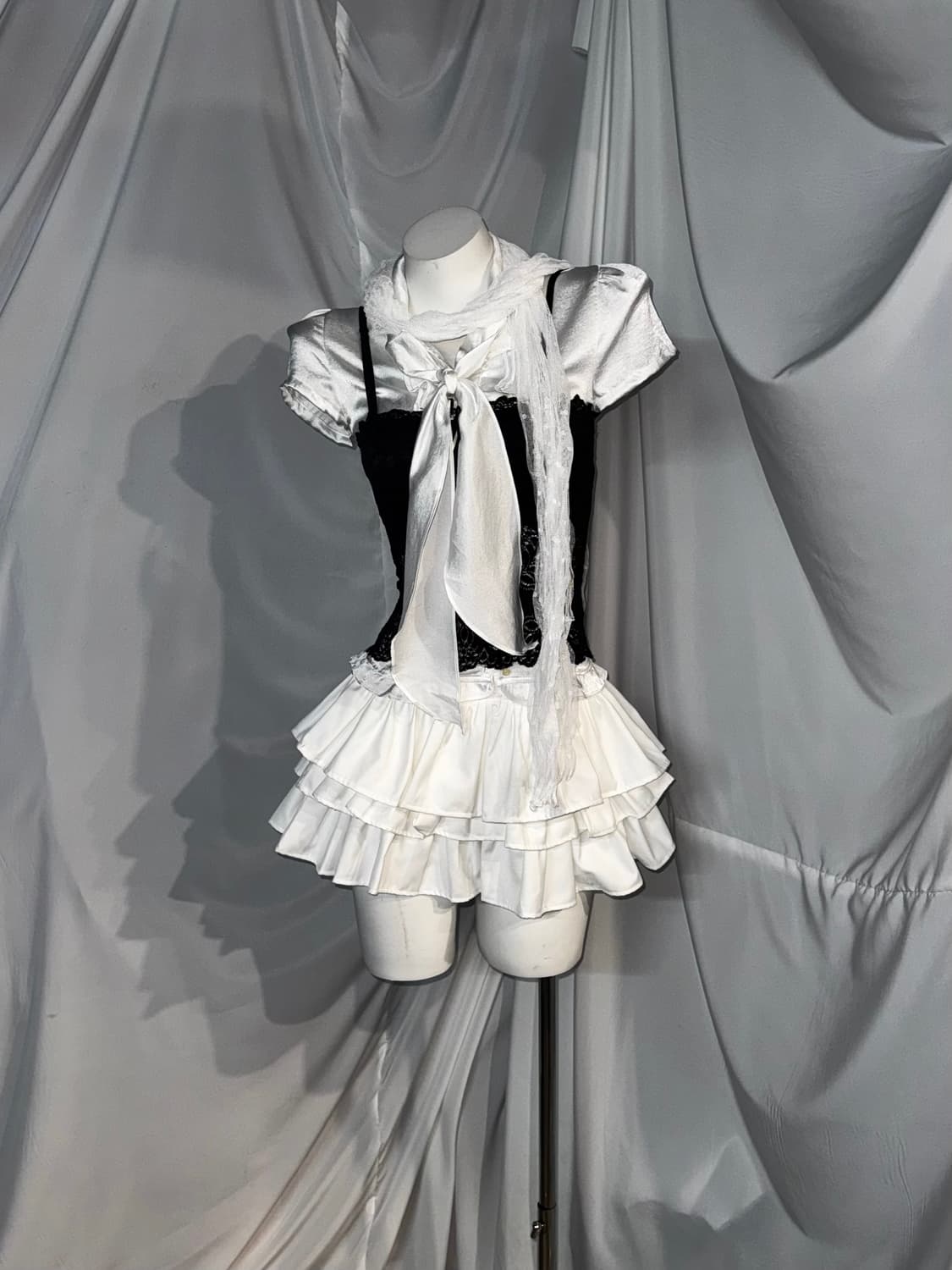 화이트 세라깔 화이트 고스 고딕 코디세트 상품이미지7