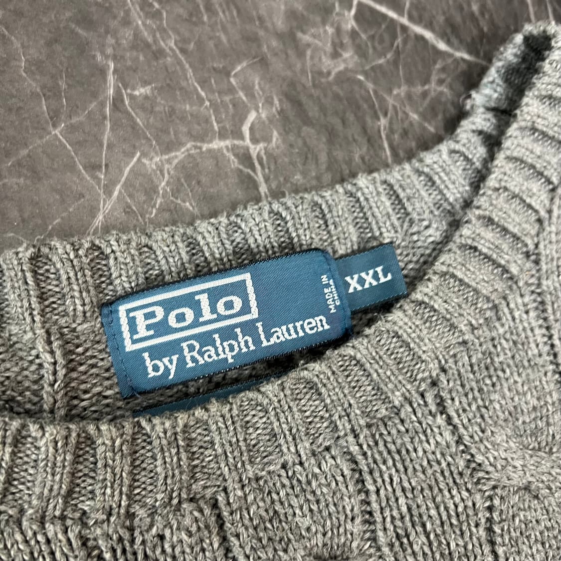 폴로랄프로렌 포니 그레이 오버사이즈 꽈배기 니트 상품이미지4