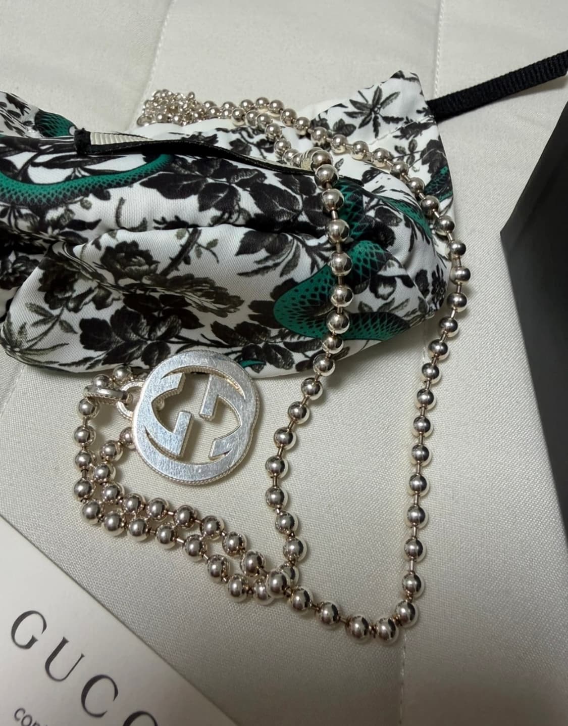 구찌 볼체인 목걸이 풀박스 (최저가/네고사절) 상품이미지5