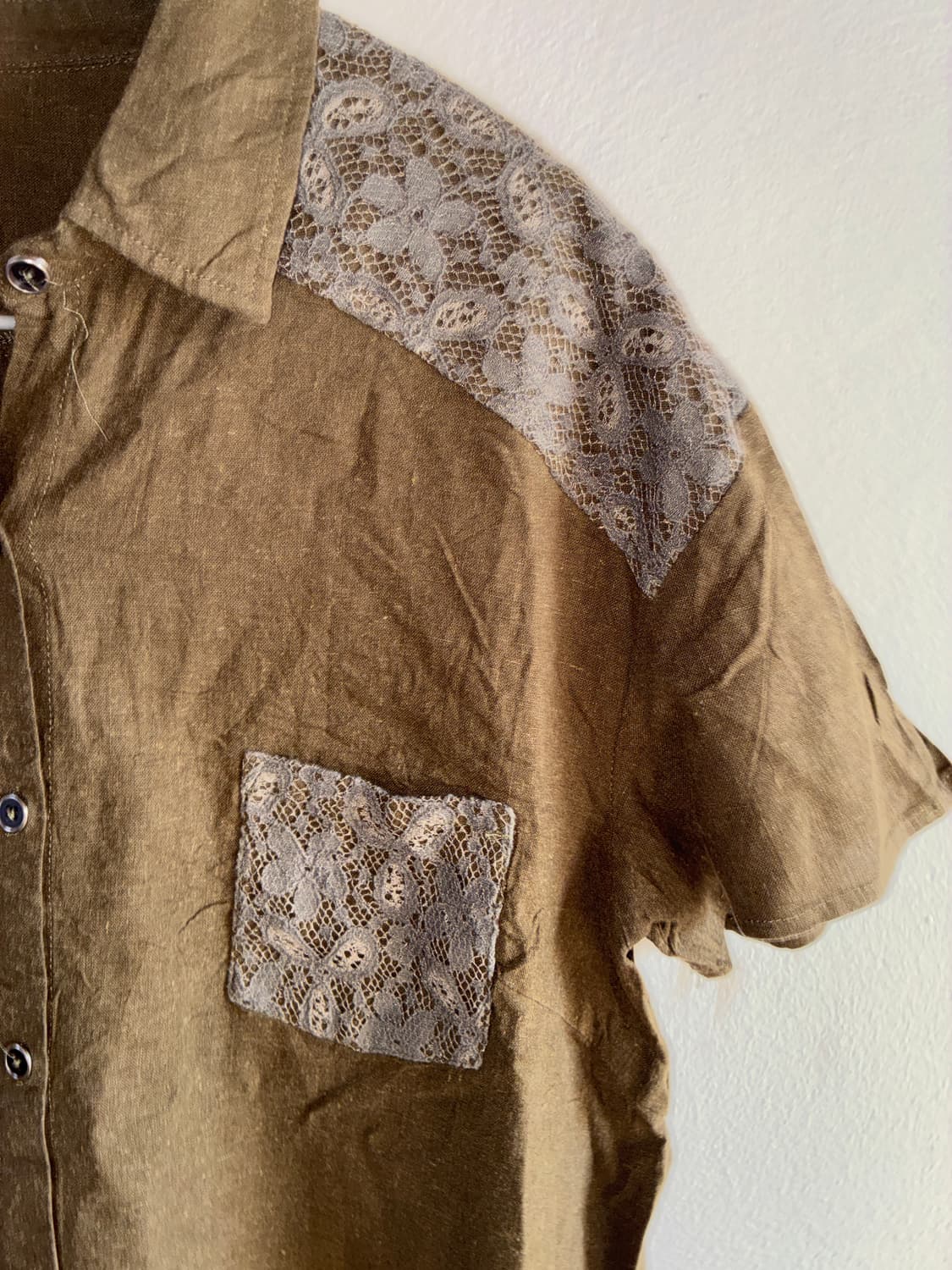 Lace Detail Shirt Dress 상품이미지2
