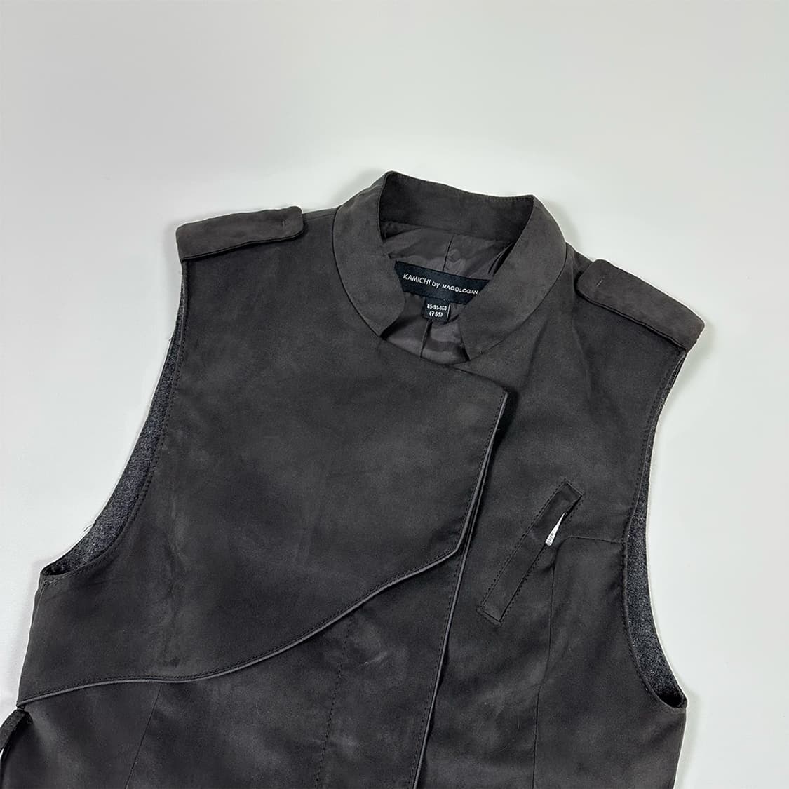 카미치바이맥런던 오버랩 스웨이드 원피스 상품이미지3