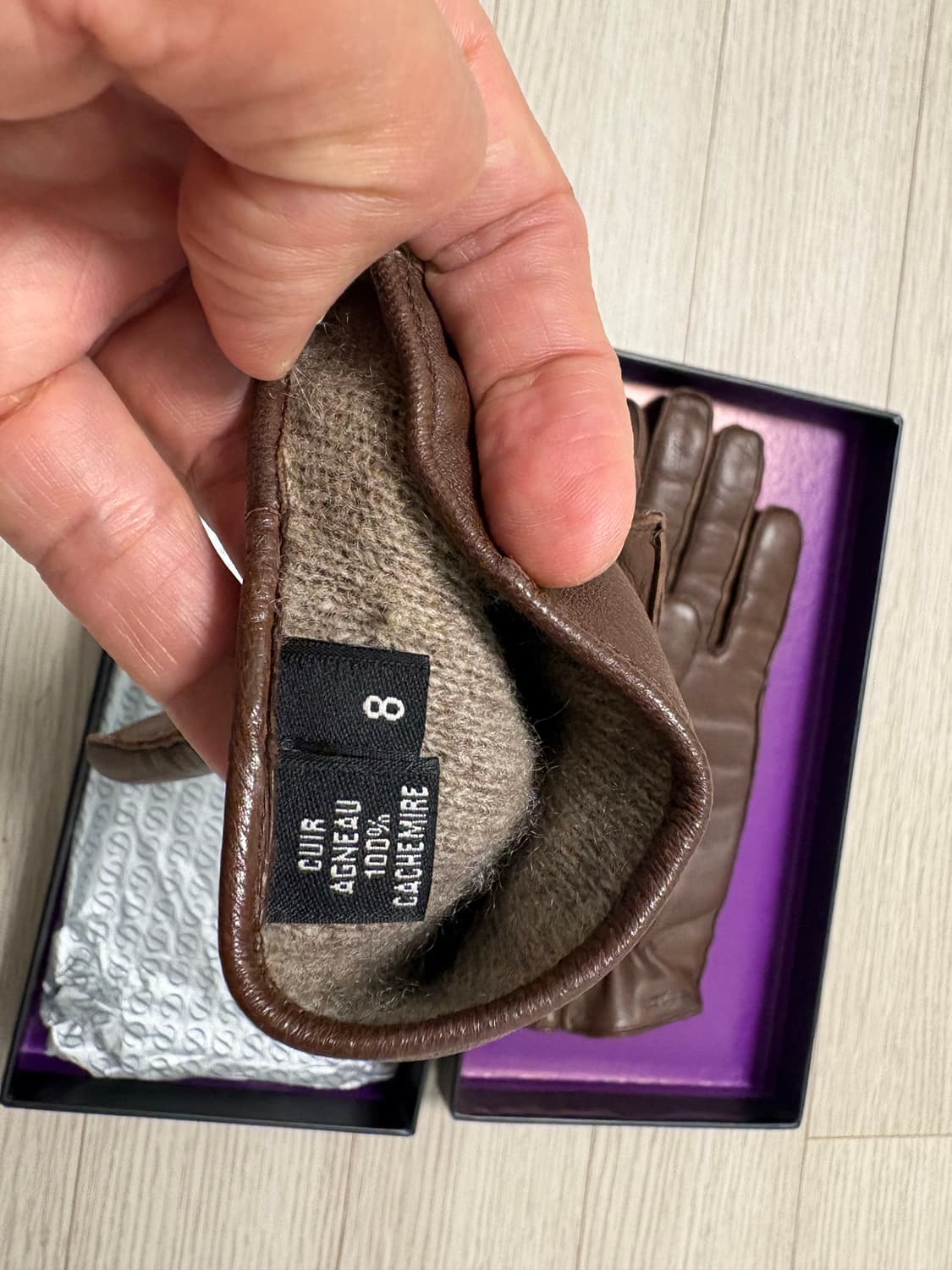 듀퐁 브라운 가죽장갑 상품이미지3