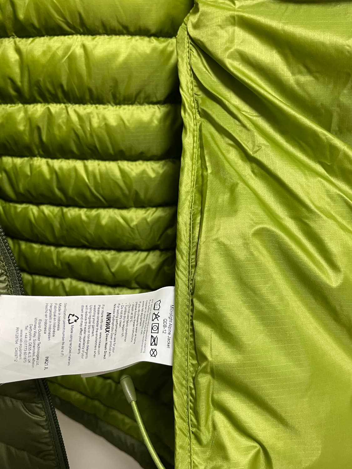 Rab 랩 마이크로라이트 알파인 자켓 Army 상품이미지7