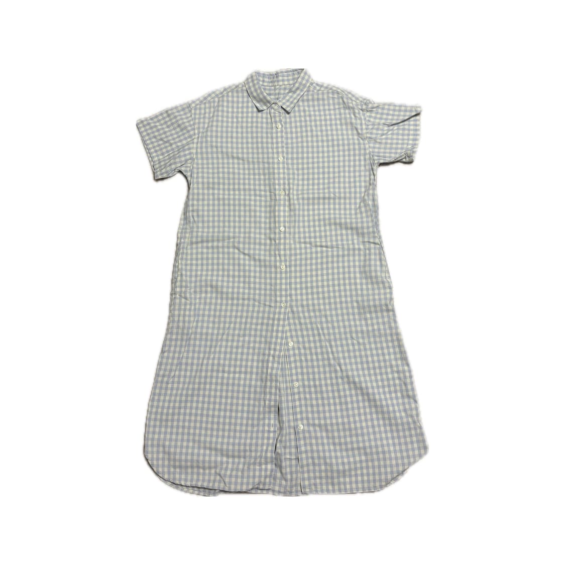 체크 민트 롱원피스 모리걸 빈티지 여름 미디 상품이미지1