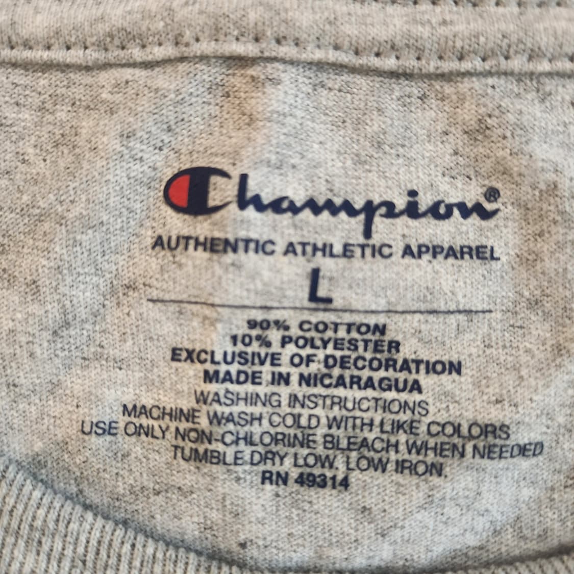 챔피온 반팔티 ●남녀공용 ●표기사이즈 L(S~L가능)  상품이미지2