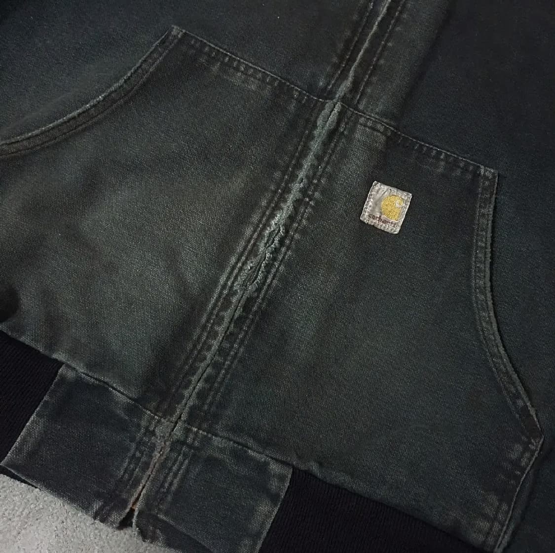 칼하트 J25 모스그린 2XL 액티브 샌드스톤 워크자켓 상품이미지4