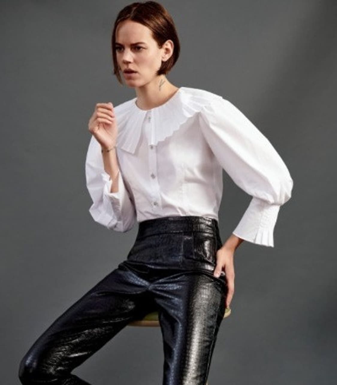 새) 자라 플리츠 블라우스 상품이미지2