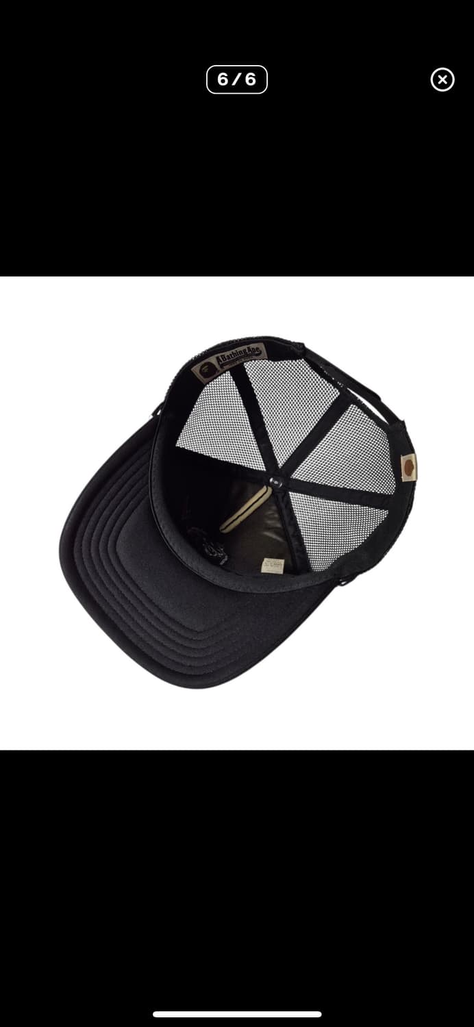 BAPE 베이프 OG스타 에이프 레더패치 메쉬캡 상품이미지6