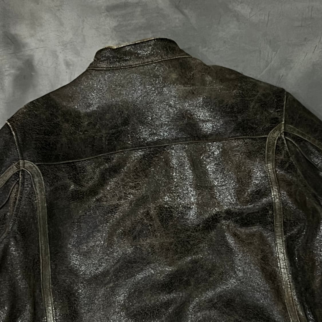  Dog fight 리얼레더 싱글 라이더자켓 y14638 상품이미지6