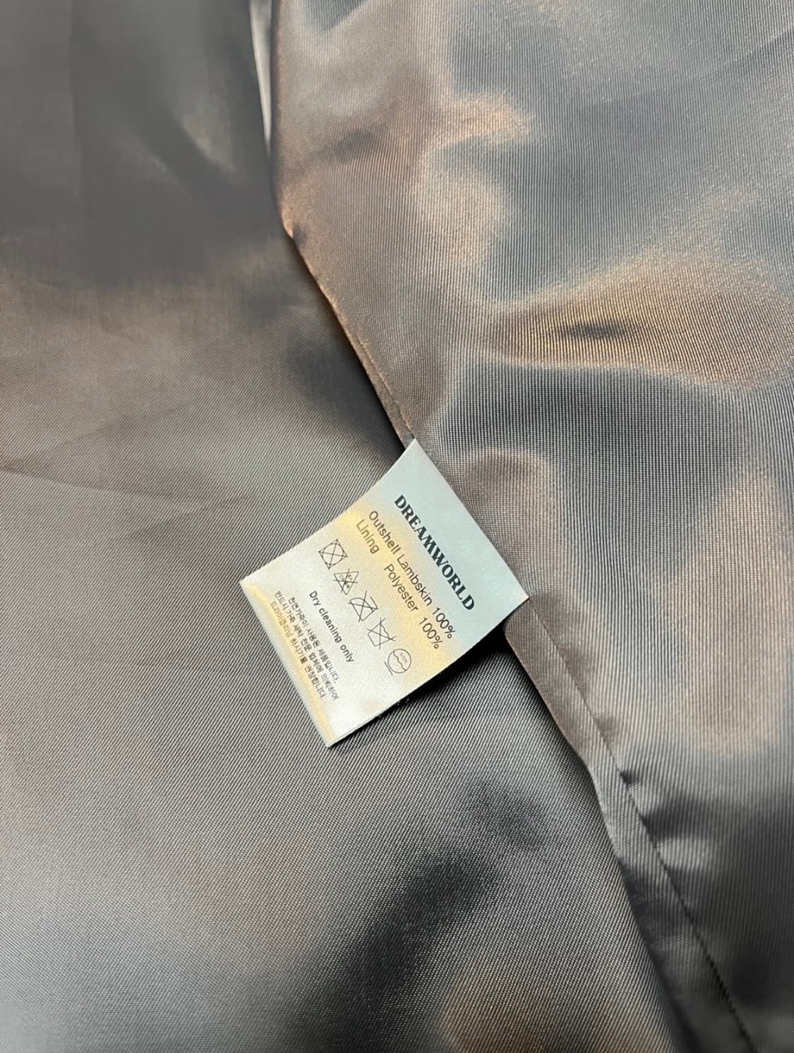 드림월드 램스킨 세미오버 싱글 라이더 자켓 상품이미지4