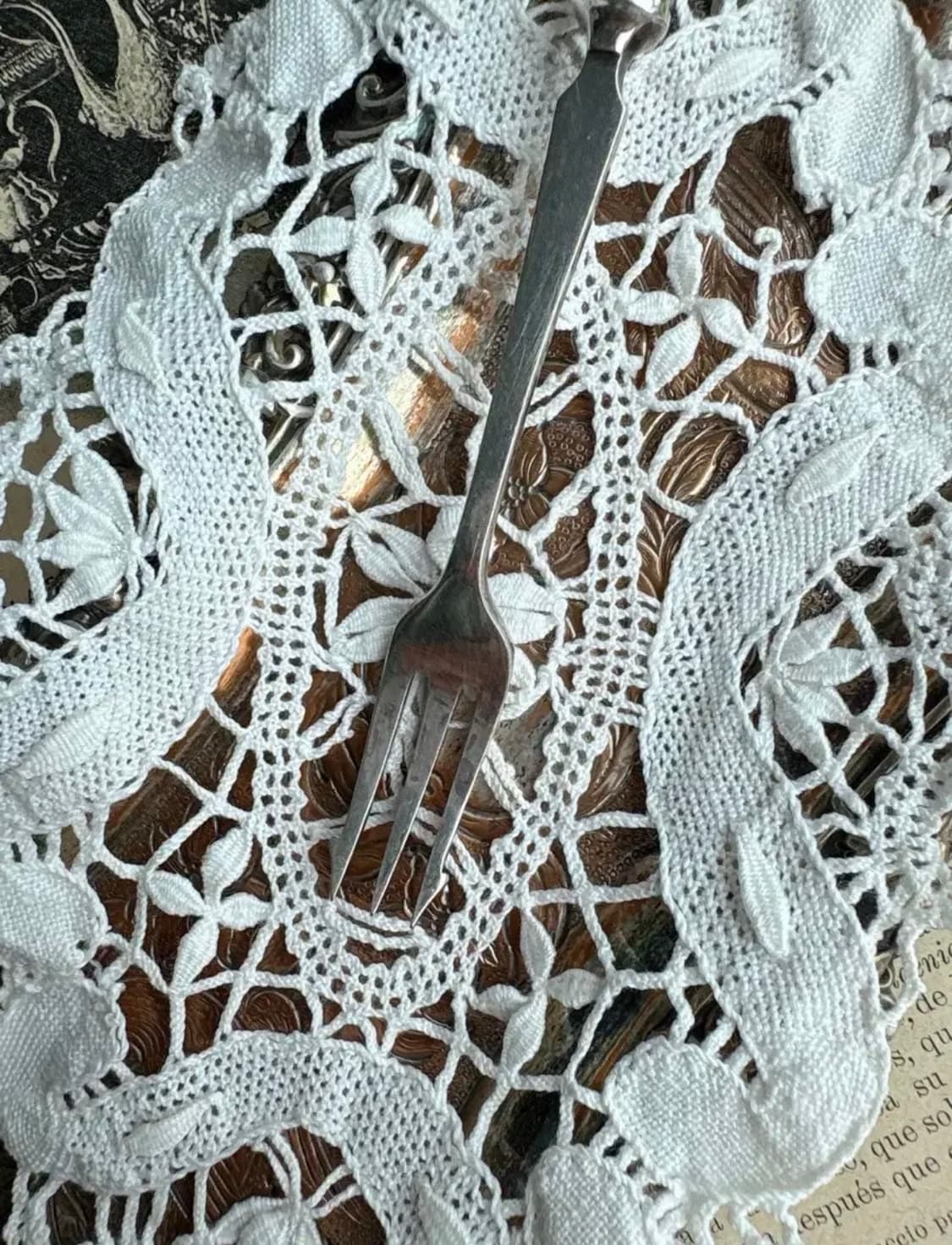 영국 앤틱 EPNS 자개 올리브포크 상품이미지3