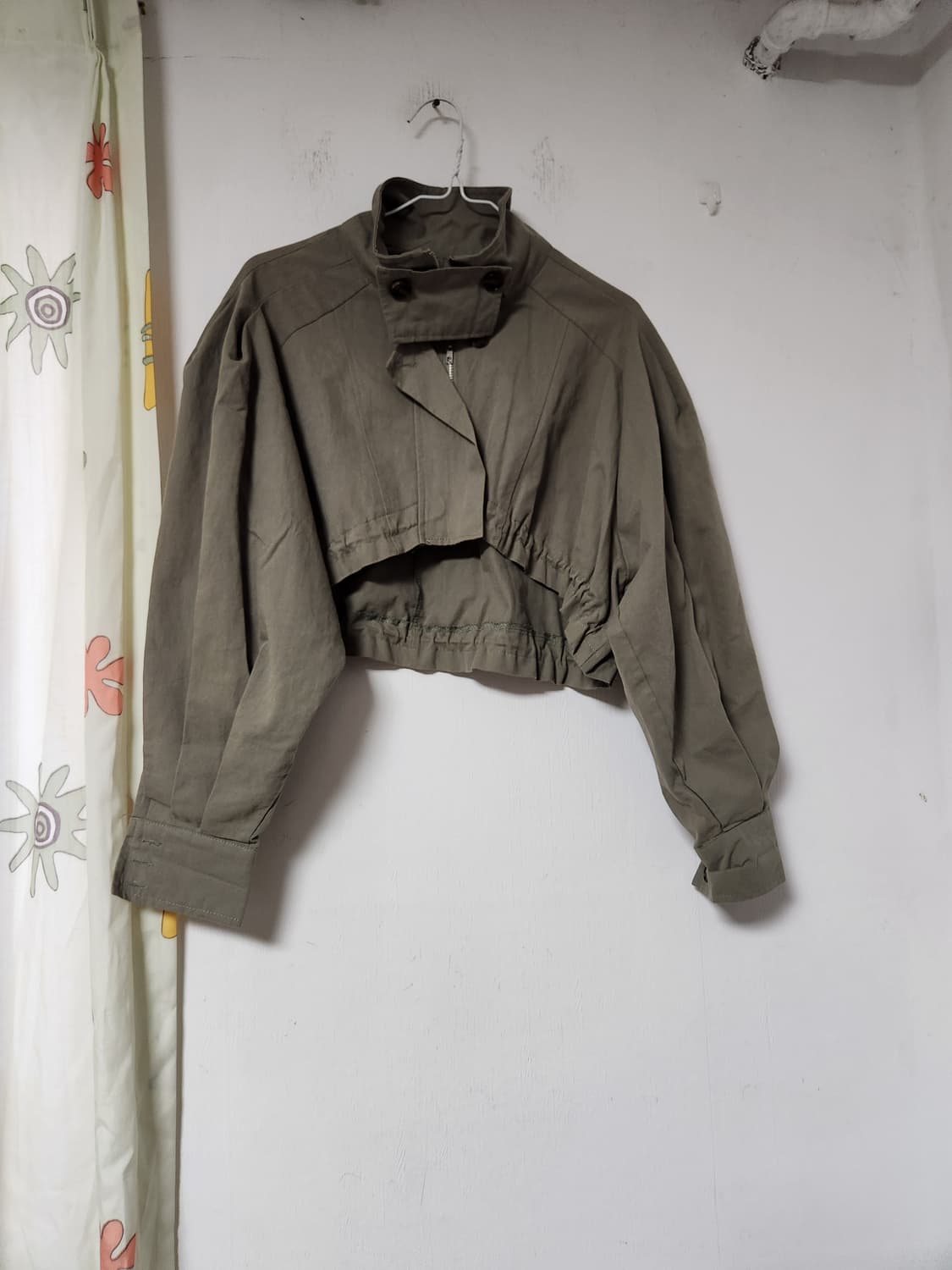 카키색 크롭 야상 점퍼 F(~77) 상품이미지1